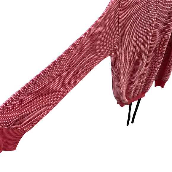 Mens Andean V Neck Sweater Coral White Knit XL - Picture 8 of 12